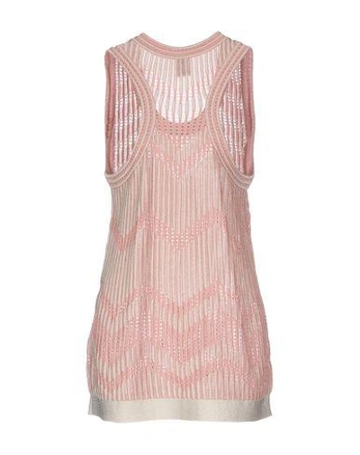 Shop M Missoni Top In Pale Pink
