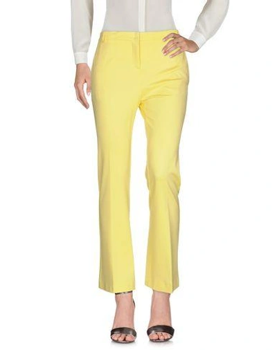 Shop Pinko Casual Pants In Yellow