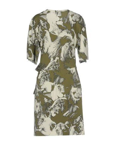 Shop Roberto Cavalli Knee-length Dresses In Military Green