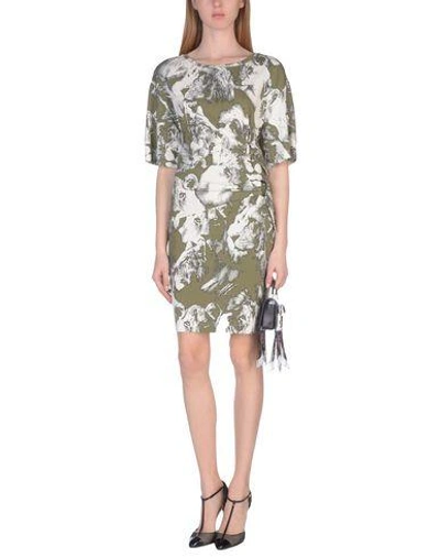 Shop Roberto Cavalli Knee-length Dresses In Military Green