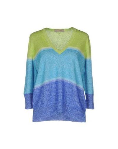 Shop Cruciani Sweater In Turquoise