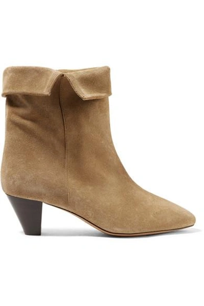 Isabel Marant Dyna Suede Ankle Boots In Beige ModeSens