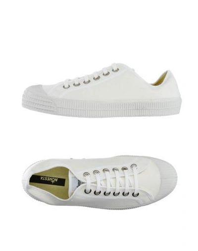 Shop Novesta Man Sneakers Ivory Size 10 Textile Fibers In White