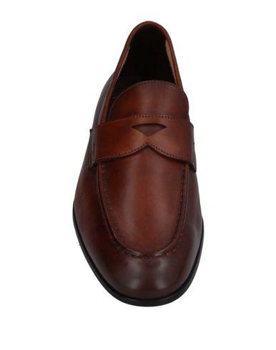 Shop Santoni Loafers In Cocoa