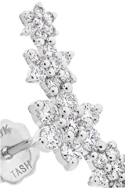Shop Maria Tash Flower Garland 18-karat White Gold Diamond Earring