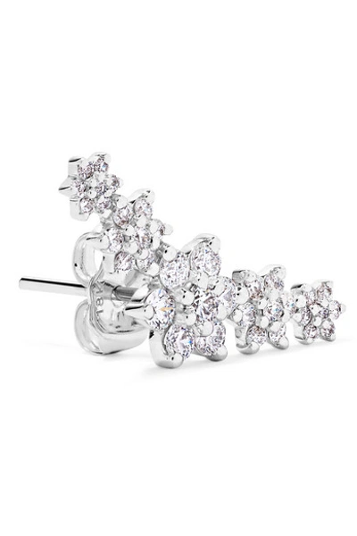 Shop Maria Tash Flower Garland 18-karat White Gold Diamond Earring