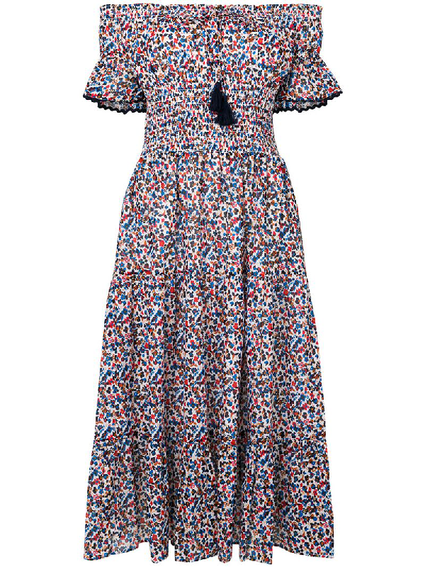 Tory Burch Wildflower Smocked Dress | ModeSens