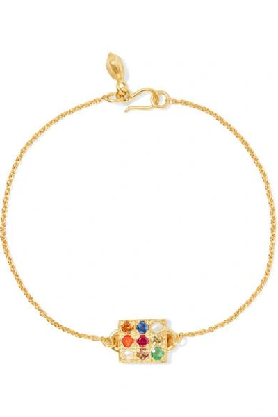 Shop Pippa Small 18-karat Gold Multi-stone Bracelet