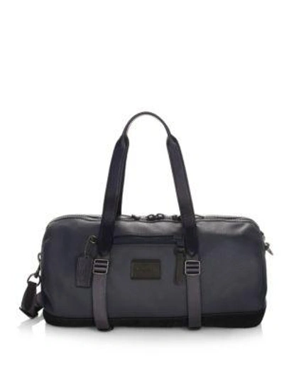 Shop Coach Metro Leather Gym Bag In Midnight Navy Black