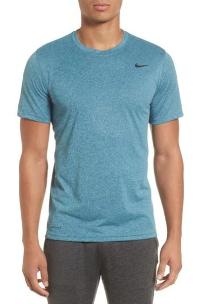 Shop Nike 'legend 2.0' Dri-fit Training T-shirt In Space Blue/ Light Aqua