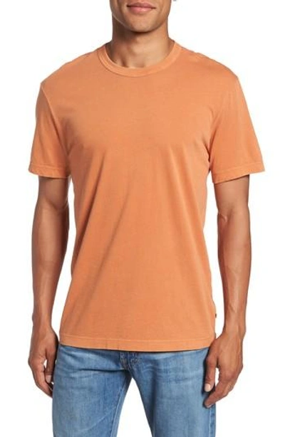 Shop James Perse Crewneck Jersey T-shirt In Orange Pigment