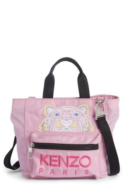 Shop Kenzo Mini Kanvas Embroidered Tiger Tote - Pink In Flamingo Pink