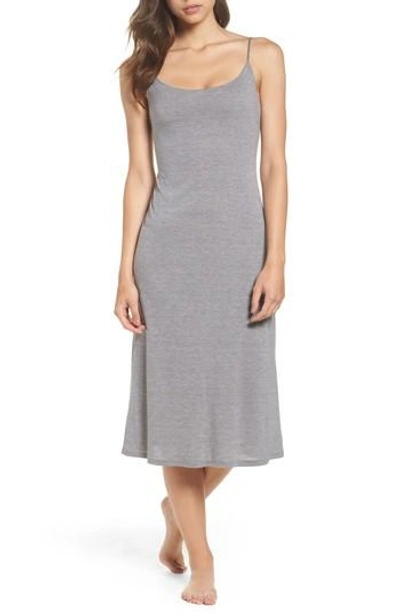 Shop Natori Shangri La Nightgown In Heather Grey