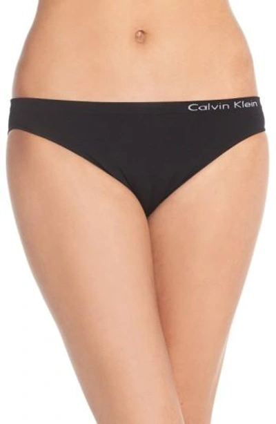 Shop Calvin Klein 'pure' Seamless Bikini In Black