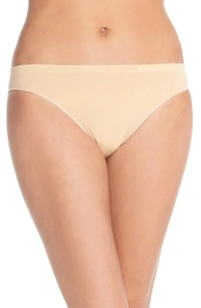 Shop Calvin Klein 'pure' Seamless Bikini In Bare