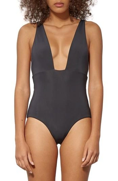 Shop Mara Hoffman Audrey One-piece Swimsuit In Black