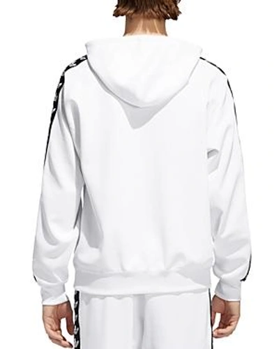 Shop Adidas Originals Tnt Tape Hooded Sweatshirt In White