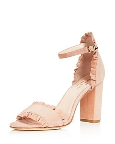 Shop Kate Spade New York Women's Odele Suede High-heel Sandals In Dusty Blush