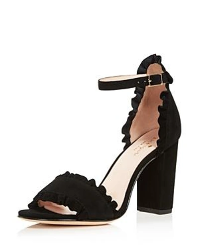 Shop Kate Spade New York Women's Odele Suede High-heel Sandals In Black