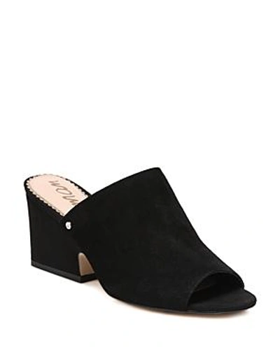 Shop Sam Edelman Women's Rheta Block Heel Slide Sandals In Black