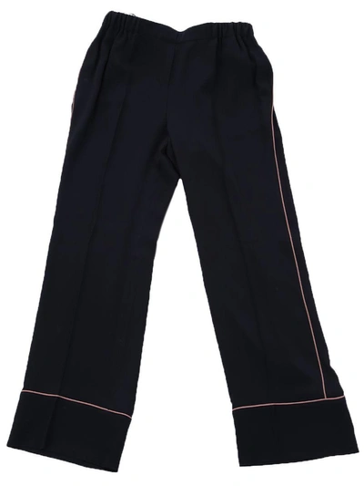 Shop N°21 Silk Blend Pajamas Trousers In Black