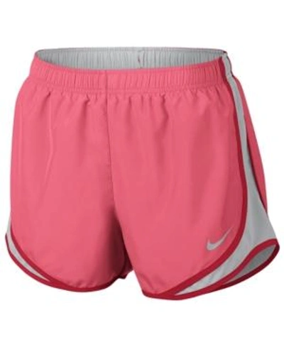 Shop Nike Dry Tempo Running Shorts In Sea Coral/vast Grey