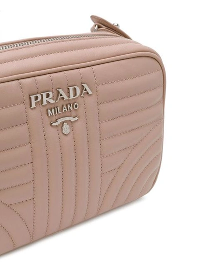 Prada Pink Calfskin Diagramme Crossbody Bag QNB43H3PPB002