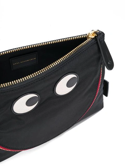 Shop Anya Hindmarch Happy Eyes Pouch In Black