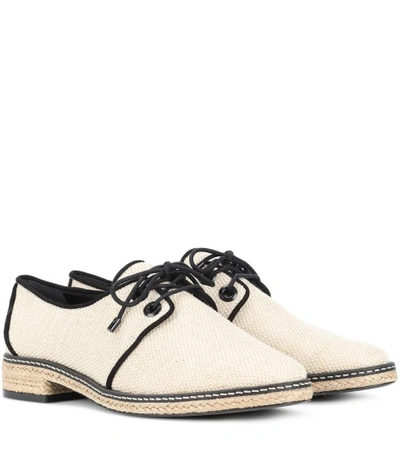 Shop Tory Burch Fawn Derby Shoes In Beige