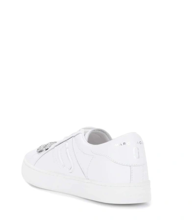 Shop Marc Jacobs Empire Leather Sneakers In White