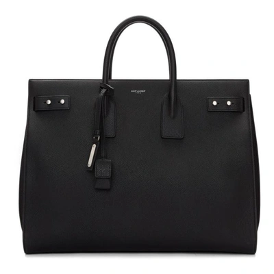 Shop Saint Laurent Black Large Sac De Jour Tote