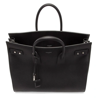 Shop Saint Laurent Black Large Sac De Jour Tote