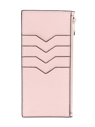 Shop Valextra Vertical Cardholder - Pink