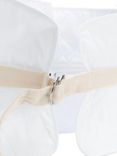 Shop Jil Sander Wide Cotton Belt In White