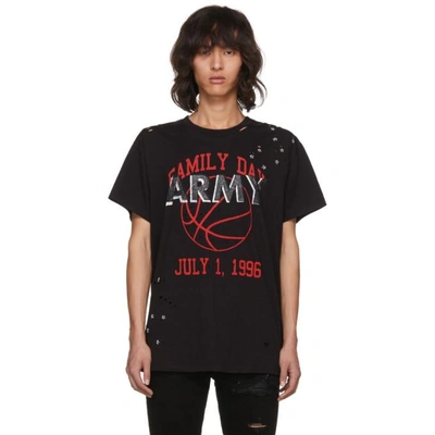 Shop Amiri Black Vintage Army T-shirt