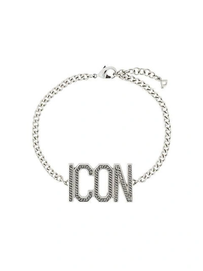 Shop Dsquared2 Icon Chain Bracelet In Metallic