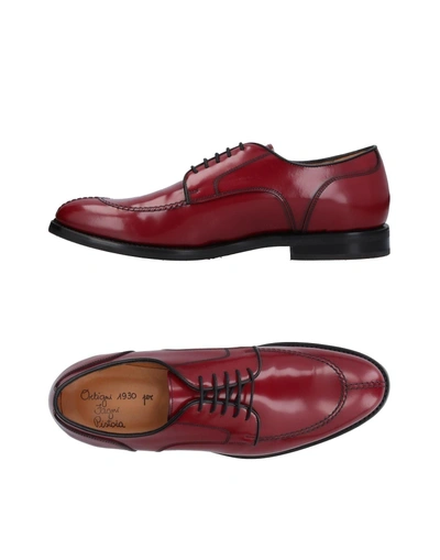 Shop Ortigni Laced Shoes In Maroon