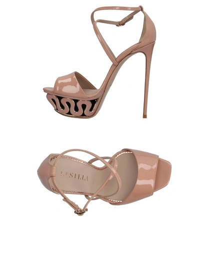 Shop Le Silla Sandals In Pale Pink