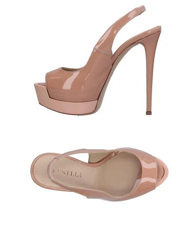 Shop Le Silla Sandals In Pale Pink