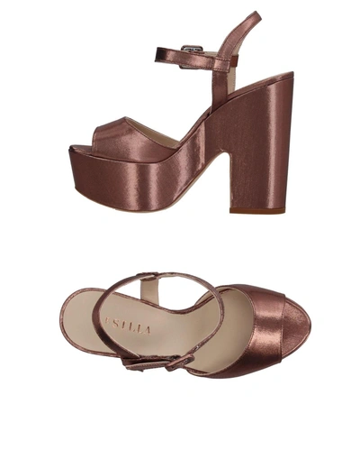 Shop Le Silla Sandals In Copper
