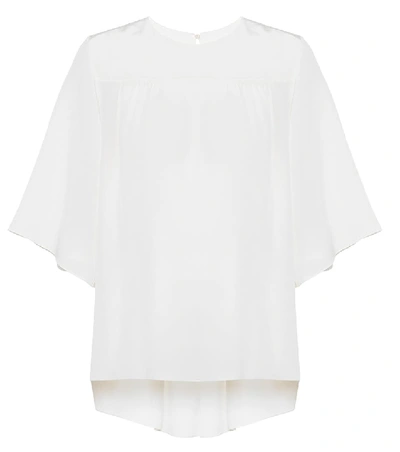 Shop Chloé Silk Top In White
