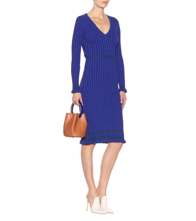 Shop Altuzarra Isolde Knit Midi Dreses In Blue