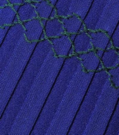 Shop Altuzarra Isolde Knit Midi Dreses In Blue