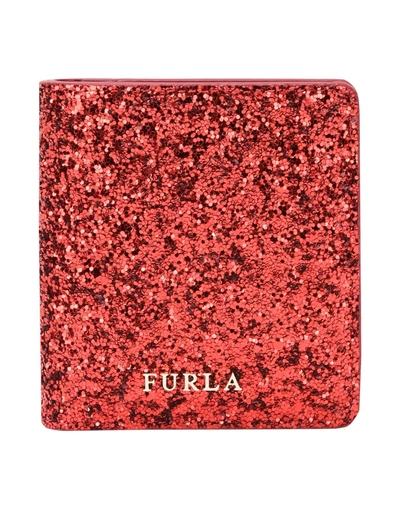 Shop Furla Wallet In Red