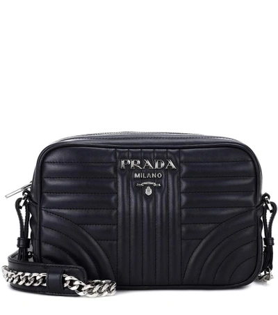 Shop Prada Diagramme Leather Crossbody In Laltico