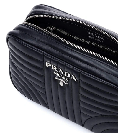 Shop Prada Diagramme Leather Crossbody In Laltico