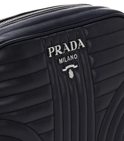 Shop Prada Diagramme Leather Crossbody In Laltico