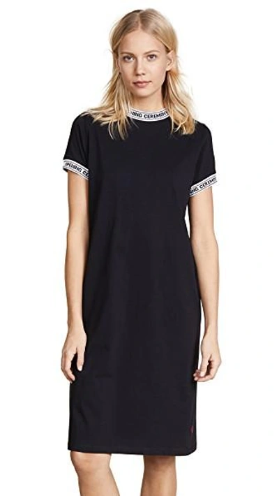 Shop Opening Ceremony Oc Banded T Shirt Dress In Black