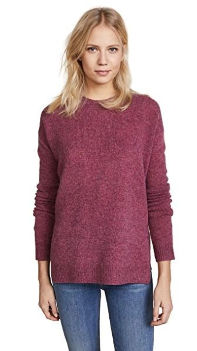 Shop Acne Studios Deniz Wool Sweater In Pink Melange