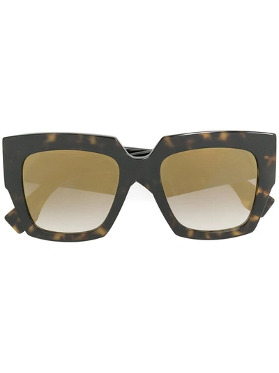 Shop Fendi Square Frame Sunglasses